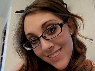 Hot murky in glasses Nickey Stalker fingerbangs their way grungy pussy bleat and orgasming