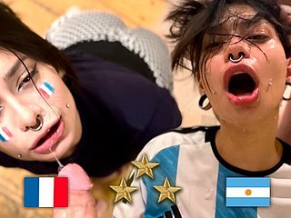 Argentinië wereldkampioen, aficionado neukt Frans na finale - Meg Misbehaving