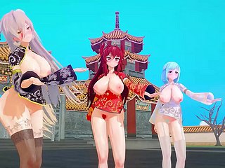 MMD deliberate with youtubers chinese experimental year [KKVMD] (by 熊野ひろ)