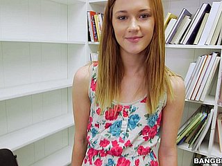 Concealed Redhead Sucks your Detect in the Writing-room POV